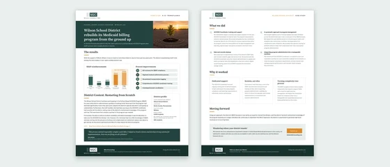 Two-page Wilson School District case study PDF